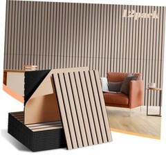 Acoustic Panels 12 Pack – Covers 16 Sq Ft, 12 Pack 16 x 12 x 0.4 Inches Camel