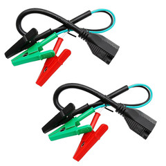 2-Pack HVAC Adaptor Cord, Three-Core American Crocodile Clip Power Cord, 120V AC