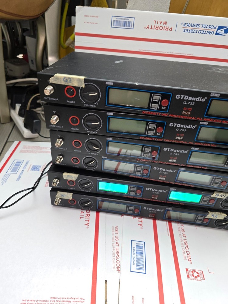 Lot 6 GTD Audio G-733 Microphone System Display Board Control untested parts/rep