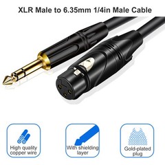JORINDO XLR Male To 1/4in 6.35mm Male Jack Cable Balanced Signal Microphone Line