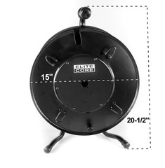 Elite Core BLANK Ethernet Cable Snake Reel Black Metal with (1) D-Series Hole