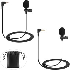 2-Pack 3.5Mm Lavalier Mics for DJI Mic 2 and RØDE Wireless GO II | TRS Clip-On M