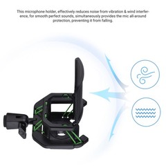 Plastic Microphone Shock Mount Anti-vibration Mic Holder Stand With Metal P SFOD