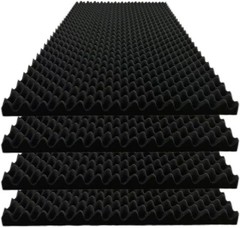 4 Pack Egg Crate Acoustic Foam Panels 48″x24″x2″ Soundproof Wall Foam