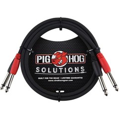 Pig Hog PD-21403 Dual 1/4″ Mono (Male) Cable, 3 Feet (2-Pack) 3ft, Transparent