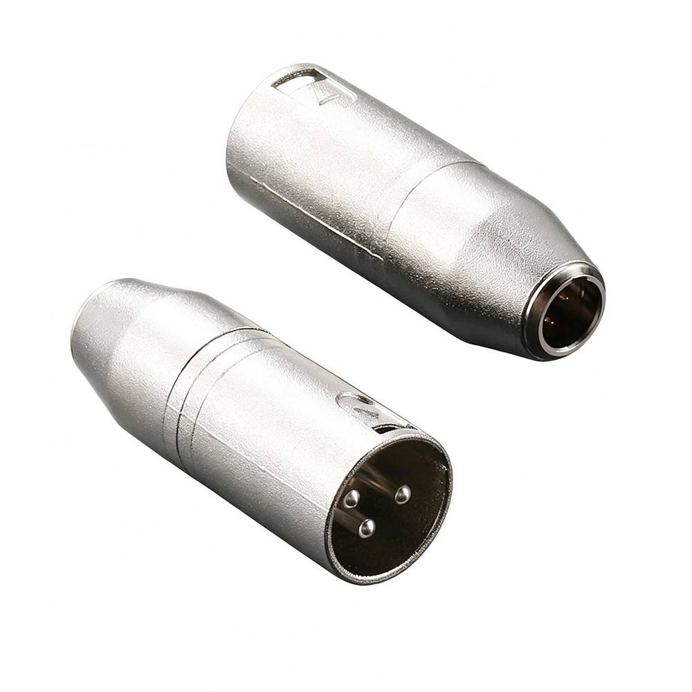 2Pcs XLR to Mini XLR 3 Pin Male Audio Adapter for Microphone Camera Broadcast
