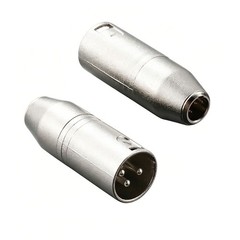 2Pcs XLR to Mini XLR 3 Pin Male Audio Adapter for Microphone Camera Broadcast
