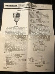 SHURE MICROPHONE MODEL 507B DYNAMIC HAND HELD PAGING MICROPHONE NEW OLD STOCK
