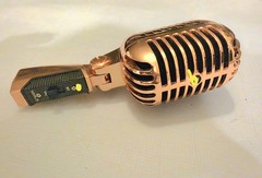 Classic Retro Transducer Dynamic Vocal Microphone Rose Gold Color