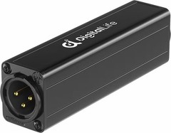 DigitalLife XLR-A600 Ground Loop Isolator Passive XLR 3-Pin M/F 1:1 Black