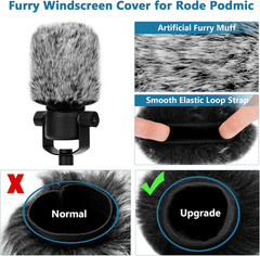 Windscreen Pop Filter Compatible with Rode Podmic, Procaster, Podcaster, NT1, NT