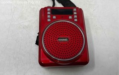 Goodwill 69077 Red Black Bluetooth Portable PA Speaker System Not Tested