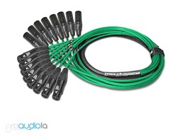 Premium Mogami 2932 8 Channel Snake | Neutrik Gold XLR-F XLR-M | Green 35 Feet