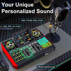 Podcast Microphone Bundle with Live Sound Board Audio Mixer, Podcast Equipment B