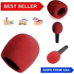 High-Quality Red Foam Windscreen – Protect Microphones from Wind & Spit