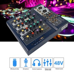 STARAUDIO 4 Channel live DJ Mixer Bluetooth USB Mixing Console Recording & Live