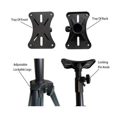 Universal Adjustable Height Tripod Steel Speaker Stand Heavy Duty Mount Holder
