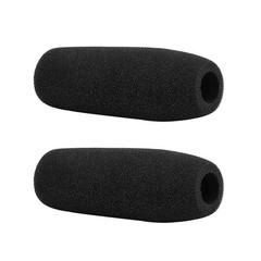 Camera Microphone Windscreens – 2 Pcs Foam Covers for Shotgun & Headset