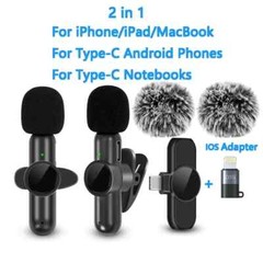 2.4G Wireless Lavalier Microphone Noise Cancelling Audio Video Recording