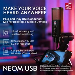 Neom USB Microphone for PC, Mac, iPhone, iOS, Android Devices – Podcast Micro…