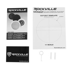 Rockville 6-Zone 70v Amplifier+(10) 5.25″ White 2Way Restaurant Ceiling Speakers