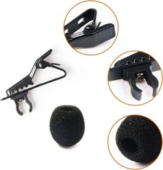 AUGSUN 18Pcs Lapel Microphone Clips Kit Metal Lavalier Mic Clip