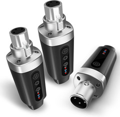 Wireless Microphone Transmitter Receiver 2.4Ghz, XLR Microphone Wireless System,