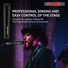 5Core ND-57X Cardioid Dynamic Wired Instrument Microphone + Cable + Bag