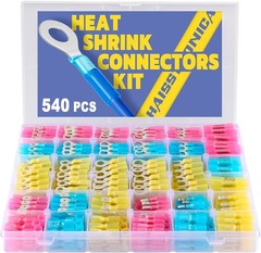 haisstronica 540PCS Marine Grade Heat Shrink Wire AWG16-14, Blue Ring