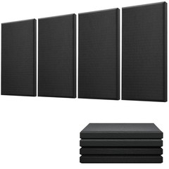 Moukey Acoustic Panels 4 PCS, 2.4“ Thick Soundproof Wall Panels 24“x12“