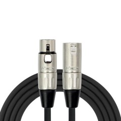 2-PACK Kirlin 6FT 3-Pin XLR Male to Female 20AWG Microphone Cable MP-280-06/BK