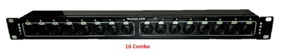 Mamba 8 Combo to DB25 (Analog) and 8 Combo to 8 XLR Male 1RU XDB-XLR Patch Bay
