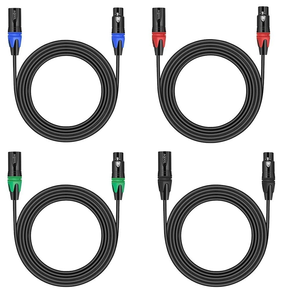 6FT XLR Cables, Microphone Cable, Gold-Plated 3 Pin Mic Cables XLR Male to Fe…