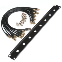 1U 19″ Audio Rack Mount Kit W/Cables & adapters For BNC.GOLD Shure & Sennheiser