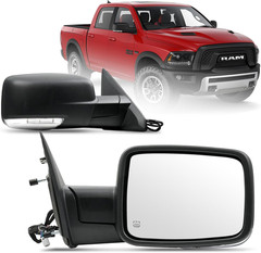 Passenger Right Side Door Mirror for 2010-2018 Ram 1500 2500 3500, with POWER FO