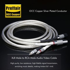 HiFi OCC Silver Plated Audio RCA To XLR Interconnect Cable Balanced Signal Wires