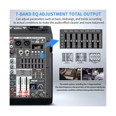 Professional Audio Mixer, TKLBLS 6 Channel Sound Board Mixing Console with 99…