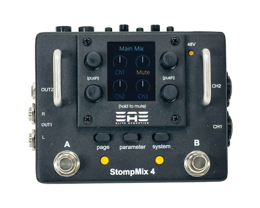 Elite Acoustics „EAE“ StompMix 4 – Four Channel Mini Digital Mixer Pedal