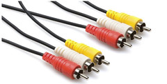 Lot Of 3 Hosa 2M (6.6FT) Video Dubbing Cable, Model# VRA-302, HSP# 950