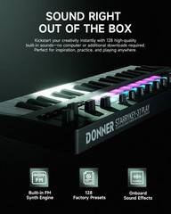 Donner STARRYKEY-37 PLAY MIDI Keyboard Controller, 37 Key Portable MIDI…