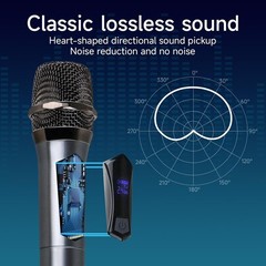 Wireless Karaoke Microphone dynamic Mic Up160ft range handheld plug-and-play …