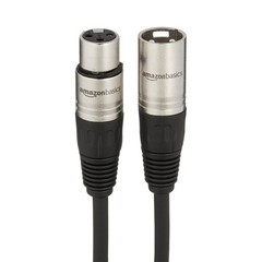 Amazon Basics XLR Microphone Cable for Speaker or PA System, 10 Feet, Black
