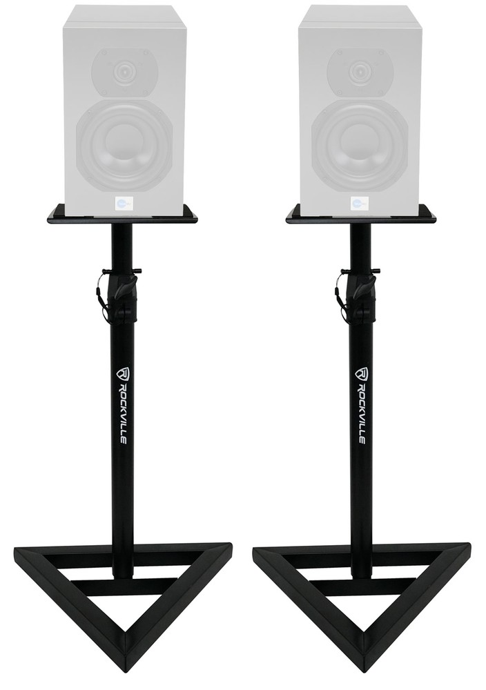 (2) Rockville Adjustable Studio Monitor Speaker Stands For Blue Sky SAT 6D