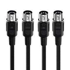 2-Pack 1.6 FT MIDI Cable, Male to Male 5-Pin MIDI Cable for MIDI Keyboard, El…