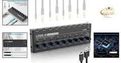 8-Channel Mini Audio Mixer Stereo Line Mixer for Guitars Drums Keyboards