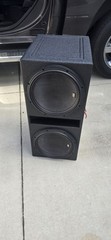 MTX SPL Boxes Dual Subwoofer Speaker Cabinet Wired Black