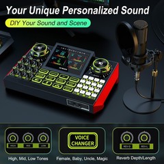 G9 Podcast Equipment Bundle with Audio Mixer for Streaming Singing, 3.5mm Con…