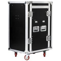 16 Space Pro Audio DJ Road Rack Case with Casters – 16U Pro Tour Grade Case HOT!