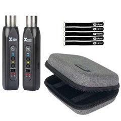 Xvive P3 XLR Rechargeable Bluetooth Audio Receiver Adapters Pair w Case
