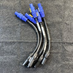 Lex A5025 Adapter Neutrik Powercon True1 Male to Blue power cable 1 ft Lot Of 5